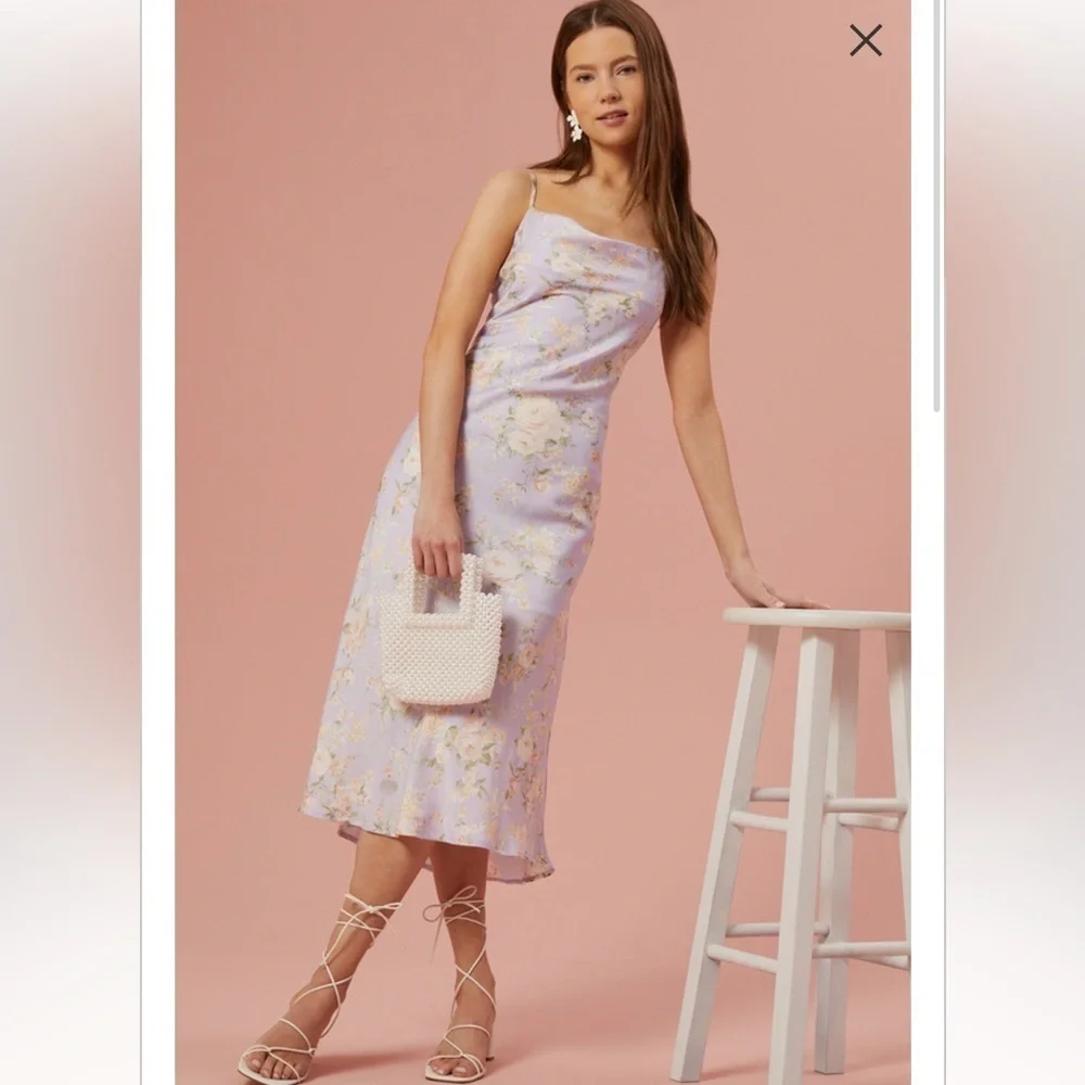 New with tags altard state Blythe floral satin slip dress